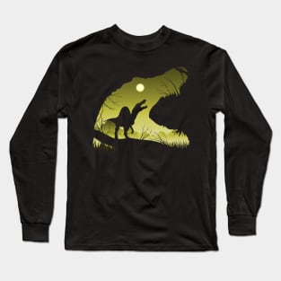 Spinosaurus Sunset silhouette Long Sleeve T-Shirt